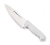 Arcos Couteau de Chef en Acier Inoxydable Nitrum avec Lame de 200 mm - Couteau de Cuisine Polyvalent Professionnel, Poignée Ergonomique en Polypropylène - Couleur Blanche, Série 2900