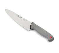 Arcos Couteau de Chef en Acier Inoxydable Nitrum - Poignée Ergonomique en Polypropylène avec Revêtement en Élastomère - Couleur Noire, Série Colour Proof