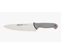 Arcos Couteau de Chef en Acier Inoxydable Nitrum - Poignée Ergonomique en Polypropylène avec Revêtement en Élastomère - Couleur Noire, Série Colour Proof
