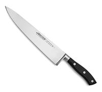 Arcos Couteau de Chef Forgé en Acier - Couteau Professionnel Tranchant pour Couper la Viande, Poignée Ergonomique en Polyoxyméthylène, Lame de 250 mm - Couleur Noire, Série Riviera