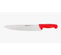 Arcos Couteau de Chef Professionnel - Lame Acier Inoxydable NITRUM 30 cm - Durabilité et Coupe Supérieure - Manche Polypropylène Rouge - Série 2900