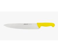 Arcos Couteau de Chef Professionnel - Lame Acier Inoxydable NITRUM 30 cm - Durabilité et Coupe Supérieure - Série 2900 - Manche Polypropylène Jaune