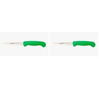 Arcos Couteau de Cuisine Acier Inoxydable 100 mm - Pour Fruits et Légumes - Manche Polypropylène Jaune - Série 2900 (Lot de 2)