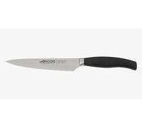Arcos Couteau de Cuisine Forgé en Acier Inoxydable avec Lame de 160 mm - Manche en Polyoxyméthylène Injecté POM, Couteau de Cuisine Professionnel - Couleur Noire, Série Clara