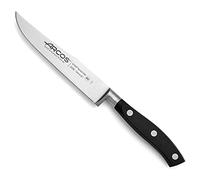Arcos Couteau de Cuisine Professionnel - Lame Forgée NITRUM 15 cm - Manche Ergonomique POM Noir - Série Riviera - Précision et Durabilité