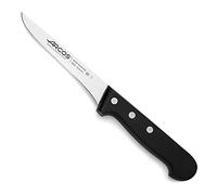 Arcos Couteau Désosseur 130 mm Lame Acier Inoxydable Nitrum. Couteau Professionnel pour Viande. Manche Ergonomique Polypropylène. Série Universelle. Couleur Noire