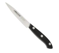 Arcos Couteau d'Office en Acier 100 mm - Manche Ergonomique en Polypropylène, Idéal pour Éplucher les Fruits et Légumes - Noir, Série Bolonia