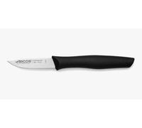 Arcos Couteau d'Office en Acier 70 mm - Manche Ergonomique en Polypropylène, Idéal pour Éplucher les Fruits et Légumes - Noir, Série Nova