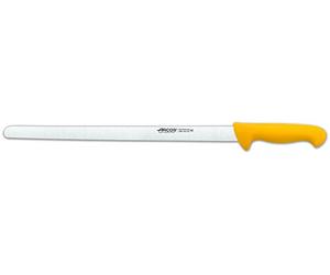 Arcos Couteau Fiambre Flexible 40 cm - Lame Acier Inoxydable Nitrum, Durabilité et Précision de Coupe - Manche Polypropylène Jaune, Série 2900