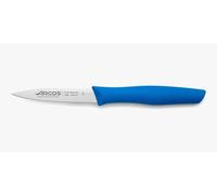 Arcos Couteau Mondador Acier Inoxydable NITRUM 85 mm - Pour Fruits et Légumes - Manche Ergonomique Polypropylène Bleu - Série Nova