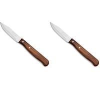 Arcos Couteau Mondador Professionnel - Lame Acier Inoxydable NITRUM 65 mm, Manche Bois Comprimé, Rivets Acier Inoxydable, Série Latina (Lot de 2)