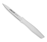 Arcos Couteau Mondador Serré 100 mm - Lame Acier Inoxydable NITRUM pour Durabilité et Précision - Manche Polypropylène Blanc - Série Nova