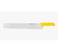 Arcos Couteau Salami et Fromage - Lame Acier Inoxydable NITRUM 41 cm - Coupe Précise et Durable - Manche Polypropylène Jaune - Série 2900