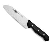 Arcos Couteau Santoku Maitre 151600 – Acier inoxydable Nitrum, Lame 170 mm, Poignée POM noire