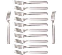 Arcos Couteaux de Table - Boîte 12 pièces Fourchette à Steak Fourchette de Table - Monobloc d'une Pièce Acier Inoxydable 18/10 et 200 mm - Couleur Argent (12 pcs)