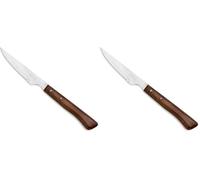 Arcos Couteaux de Table Chuletero - Lame Dentelée Acier Inoxydable Nitrum 11 cm, Manche Bois Comprimé, Idéal pour Viandes - Série Couteaux de Table (Lot de 2)