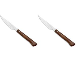 Arcos Couteaux de Table Chuletero - Lame Dentelée Acier Inoxydable Nitrum 11 cm, Manche Bois Comprimé, Idéal pour Viandes - Série Couteaux de Table (Lot de 2)