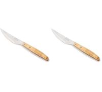 Arcos Couteaux de Table Couteau à Steak Couteau de Table - Lame Nitrum Acier Inoxydable 100 mm - Poignée Pack Bois Couleur Marron (Lot de 2)