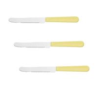 Arcos Couteaux de Table - Lame Acier Inoxydable Nitrum 110 mm - Manche Ergonomique Polypropylène - Idéal pour Salle à Manger - Série Élégance (Lot de 3)