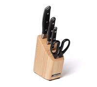 Arcos Ensemble de Couteaux 4 Pièces en Acier Inoxydable Nitrum - Couteau de Cuisine Professionnel avec Poignée Ergonomique en Polyoxyméthylène POM - Série Manhattan, Couleur Noire