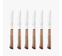 Arcos Jeu de 6 couteaux à steak Série Table – Lame perlée acier inoxydable, manche en hêtre