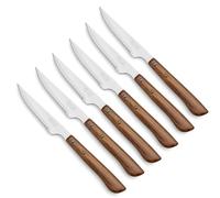 Arcos Lot de 6 Couteaux à Viande | Couteaux de Table Avec Scie | Manche en Bois | Lame 110 mm | Emballage Carton Écologique