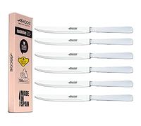 Arcos Lot de 6 couteaux de table Filo lisse, manche monobloc, acier inoxydable, emballage écologique