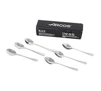 ARCOS Madrid Lot 6 Cuillères à Café Monobloc Inox 115 mm | Cuillère à moka monobloc. Boîte cadeau. Série Madrid. Couleur argent.