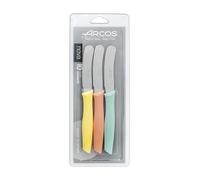Arcos Nova - Ensemble 3 Couteaux à beurre - Acier Inoxydable 70 mm - Manche en 3 couleurs