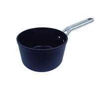 ARCOS Samoa Petite Casserole Anti-adhésive Aluminium Forgé Noir 16 cm 1,5 L | Full Induction. Poignées acier inox effet froid, économie d'énergie. Série Samoa.
