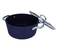 Arcos Série Samoa | Casserole Anti-adhésive 20 cm et 2,6 L | Aluminium Forgé | Compatible tous feux | Anses acier inox effet froid | Économie d'énergie | Va au lave-vaisselle | Noir | FULL INDUCTION