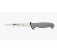 Arcos Série Tests Couleur - Couteau à Poisson/Sole - Lame en Acier Inoxydable NITRUM 7" - Manche en Polypropylène avec Revêtement Élastomère Noir