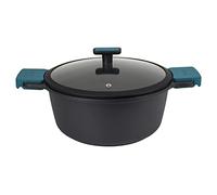Arcos Série Thera | Casserole Anti-adhésive | Aluminium Coulé | Compatible Tous Feux | Poignées Silicone | Économie d'énergie | Va au Lave-Vaisselle | Noir et Bleu (28 cm)