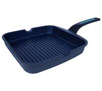 Arcos Série Thera | Poêle Grill Anti-adhésive | Aluminium Coulé | Compatible Tous Feux | Manches ergonomiques | Économie d'énergie | Va au Lave-Vaisselle | Noir et Bleu (24x24 cm)