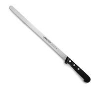 Arcos Série Universelle - Couteau à Trancher/Jambon 11" Lame Acier Inoxydable Nitrum. Manche Noir POM - Design Quotidien. Résistant et Durable