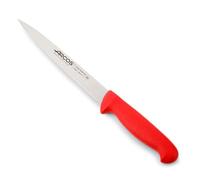 Arcos Séries 2900 - Couteau à Filet - Lame Acier Inoxydable Nitrum 190 mm - Manche Polypropylène Couleur Rouge