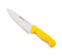 Arcos Séries 2900 - Couteau du Chef Couteau à Découper - Lame Kranté Acier Inoxydable Nitrum 200 mm - Manche Polypropylène Couleur Jaune