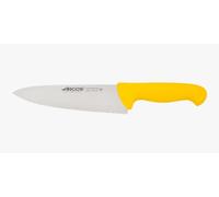 Arcos Séries 2900 - Couteau du Chef Couteau à Découper - Lame Kranté Acier Inoxydable Nitrum 200 mm - Manche Polypropylène Couleur Jaune
