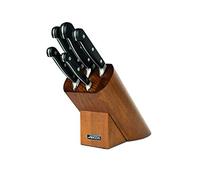 Arcos Séries Clasica - Boite Cadeau Jeu de Couteaux 5 pièces (5 Couteaux) - Lame Acier Inoxydable Forgé Nitrum - Manche Polyoxyméthylène (Pom) - Bois de Haie Laqué Couleur Noyer