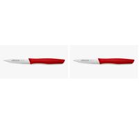 Arcos Séries Nova - Couteau D'Office Couteau à Éplucher - Lame Acier Inoxydable Nitrum 85 mm - Manche Polypropylène Couleur Rouge (Lot de 2)