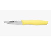 Arcos Séries Nova - Couteau D'Office Couteau à Éplucher - Lame Acier Inoxydable Nitrum 85 mm - Manche Polypropylène Couleur Jaune