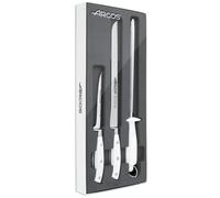 Arcos Set Couteaux Désosseur et Jambon - Acier Inoxydable Forgé NITRUM, Coupe Professionnelle Durable, Manche Ergonomique, Rivets Solides, Série Riviera Blanc