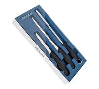 Arcos Set Jamonero 3 Pièces - Couteau à Jambon, Désosseur, Fusil à Aiguiser avec Étui - Acier Inoxydable NITRUM, Manche Ergonomique - Série 2900
