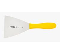 Arcos Spatule de Cuisine - Acier Inoxydable NITRUM 125x120 mm - Durabilité et Précision - Manche Polypropylène Jaune - Série 2900
