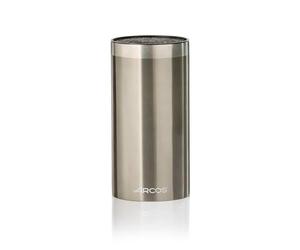 Arcos Tacos Bloc universel pour couteaux jusqu'à 20 cm en acier inoxydable laqué gris avec intérieur en fibres de polypropylène Gris