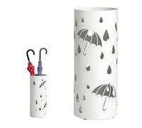 ARCPNRT Porte Parapluie, Ø15 x 40 cm, 1 Stück Porte Parapluie en Métal, Porta Parapluies Rond, pour Parapluie, Bâtons de Randonnée, Papier D'emballage, Bâtons de Trekking(Blanc)