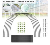 Arcs de jardin pour filets de protection - Structures tunnel pour plates-bandes surélevées - Arcs de support amovibles - Plastique - Ancrages au sol - Pour plantes et cultures