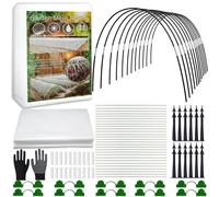 Arcs de tunnel de culture : 30 pièces, avec 3 x 15 mètres de filet anti-insectes pour la protection des plantes
