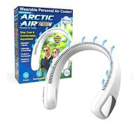 Arctic Air Freedom Refroidisseur d'air personnel - Ventilateur de cou portable à 3 vitesses, design mains libres, léger, sans fil et rechargeable