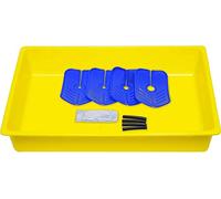 Arctic Hayes DT1 Kit de vidange de radiateur réutilisable avec plateau, colliers de dérivation, sangles d'étanchéité, gel résistant à l'eau et instructions (français non garanti), jaune